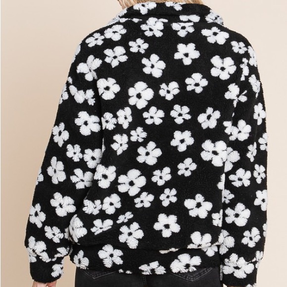 🦃24 HOUR SALE 🦃 Off The Clock Daisy Print Fleece Jacket - Picture 5 of 5
